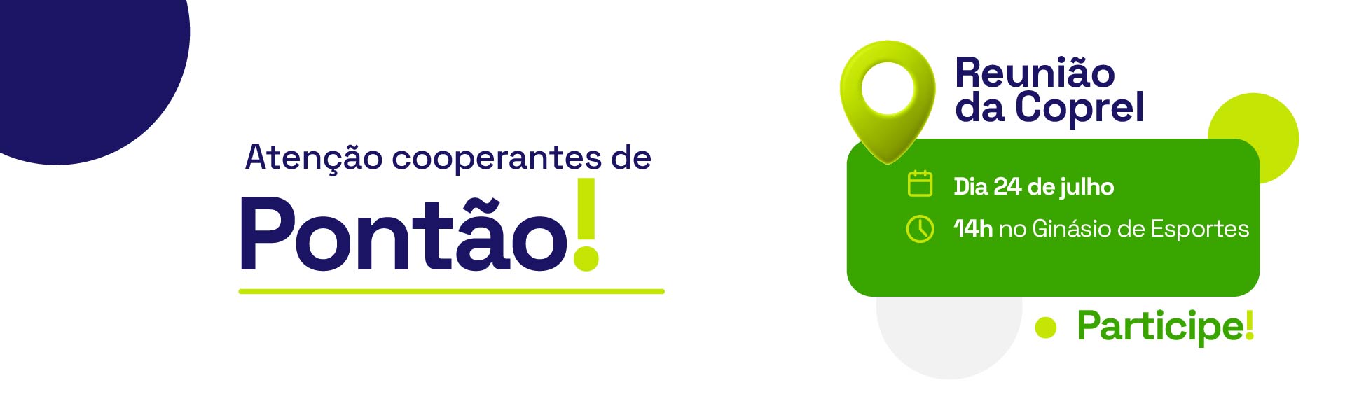 Banner reunião Pontão 