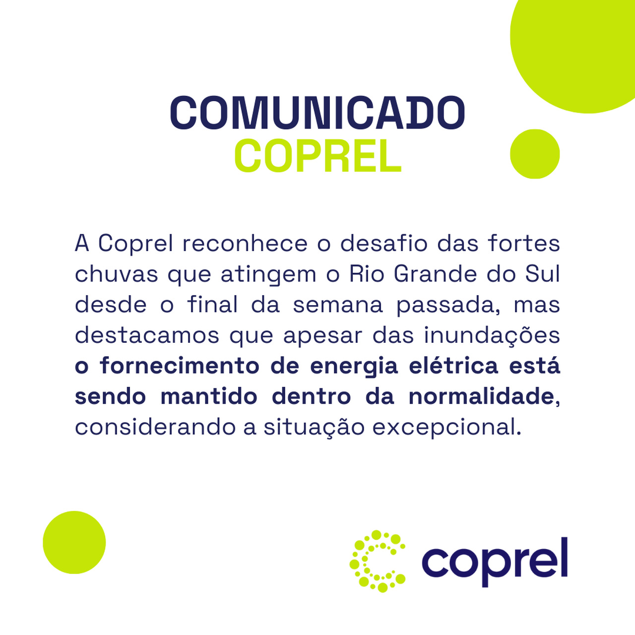 COMUNICADO COPREL