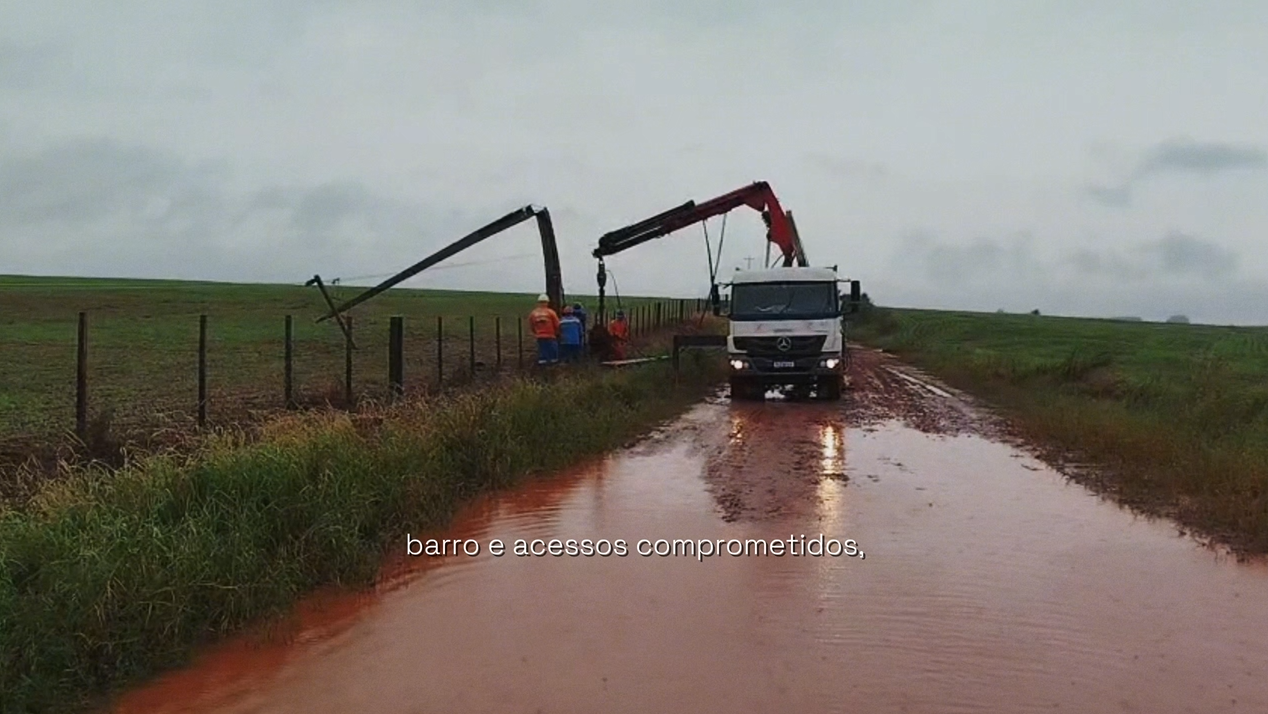 Temporal provoca danos e interrupções no fornecimento de energia