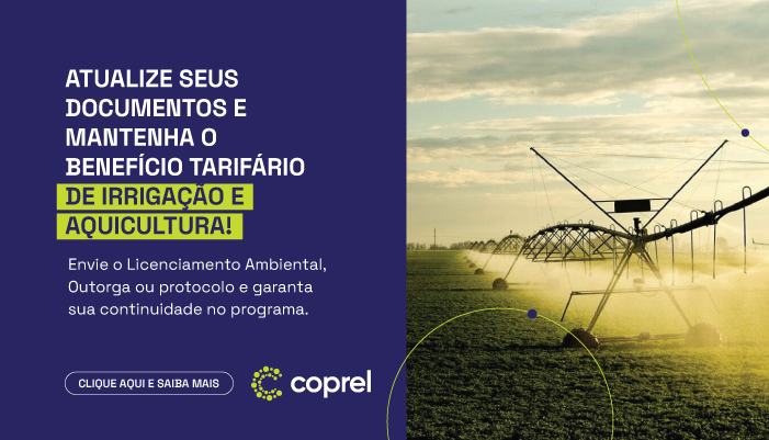 Cooperante irrigante e aquicultor: não perca seu benefício tarifário!